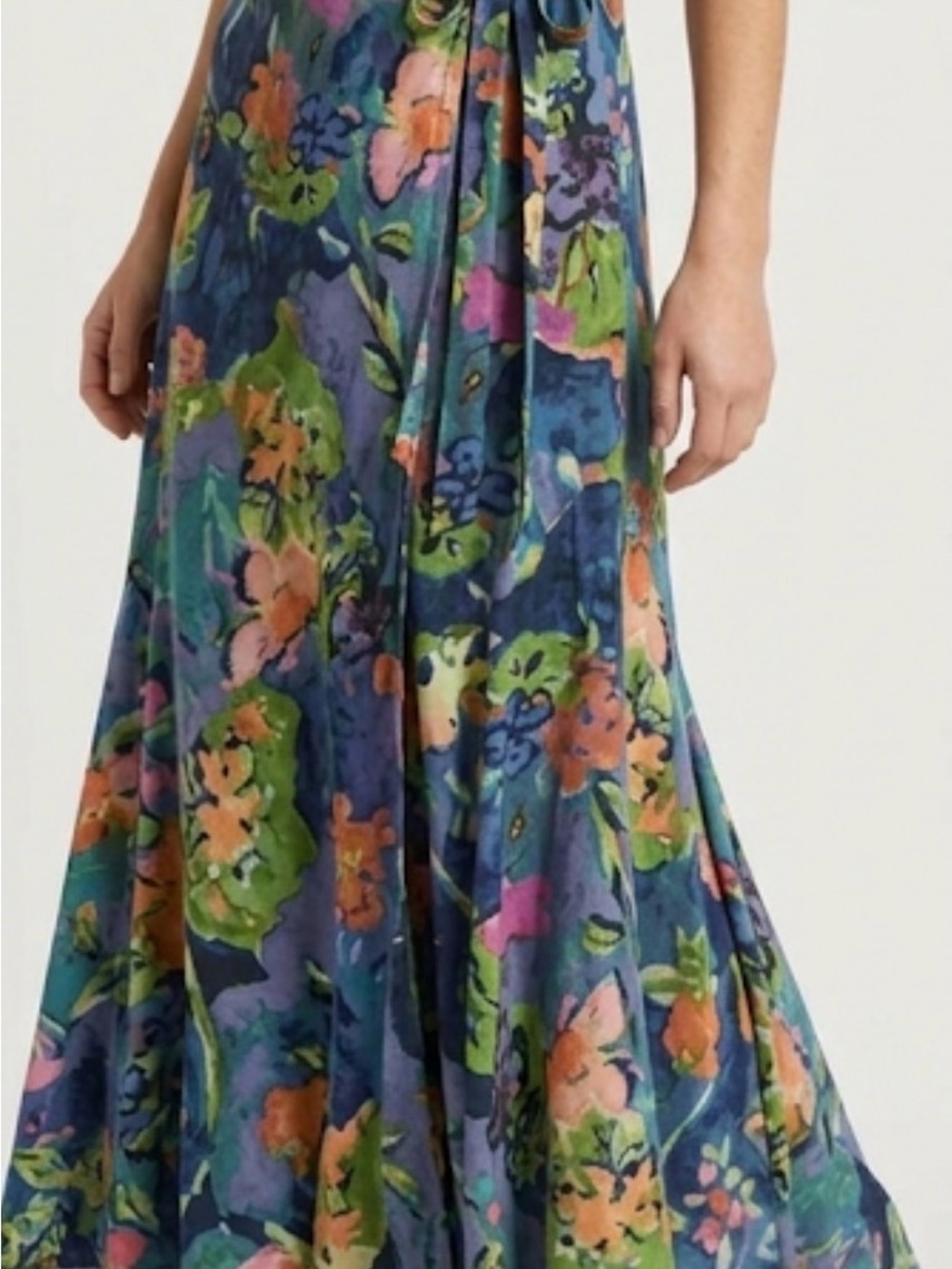 Peruvian Connection Bora Bora Floral Maxi Wrap Skirt Sz 10 Flowy Boho NWT